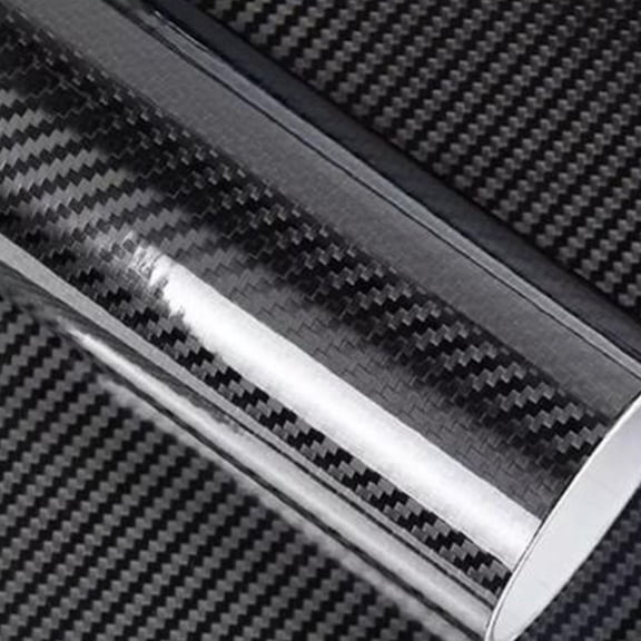 Luolandi 50cm x1.51M 4D-6D Gloss Black Carbon Fibre Fiber Vinyl Car Wrap Air Release Film 4
