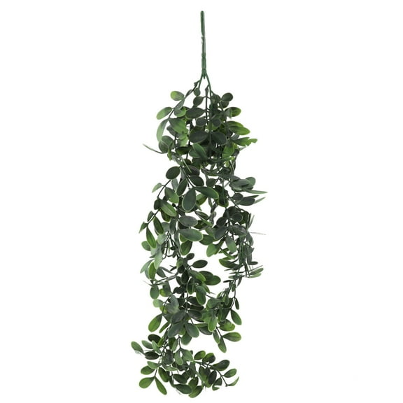 Luolandi Artificial Hanging Plants Flowers Basket Fake Fern Succulent Trailing Ivy Vines Dark Green