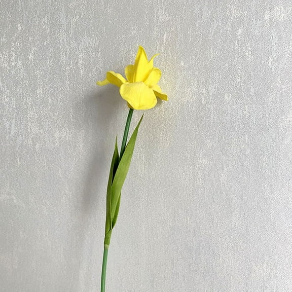 Luolandi Artificial Iris Flowers Fake Silk Plant Home Wedding Decor Artificial Flower Garden Decoration Outdoor Home Garden Bouquet Vase Yellow