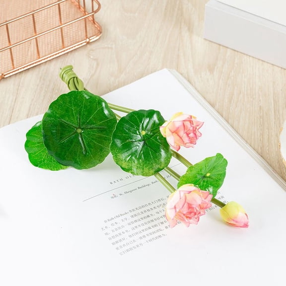 Luolandi Beautiful Silk Water Lily Bouquet Add a Touch of Elegance to Your Living Space Pink
