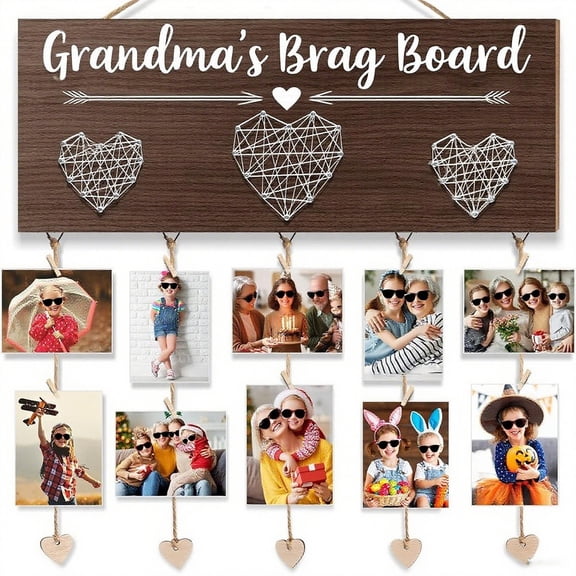 Luolandi Charming Grandma's Brag Board: Heartfelt present Frame for Cherished Memories