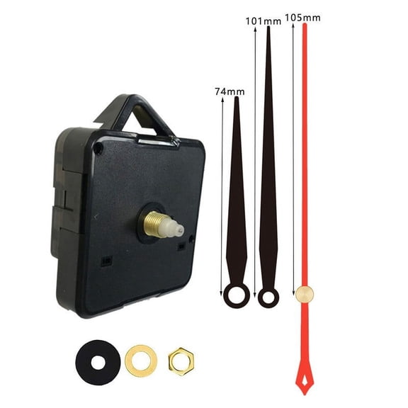 Luolandi Clock Movement Motor Mechanism Kit Craft Clock Movement High Torque Quartz Clock Black+Red