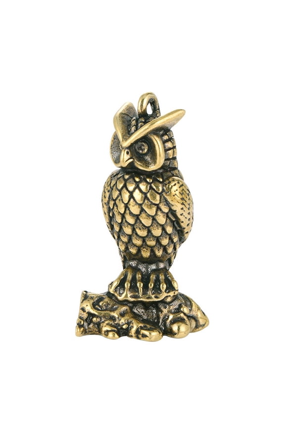 Decor Ornaments 4.2*2.2cm Animal Brass Cute Fun Arts Gift Home Keychain Mini Office Small Statue Figurine