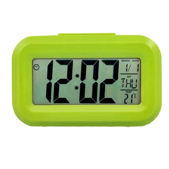 Luolandi Digital Alarm Clock with Snooze Button and Night Light Perfect for Home Office Use Displays Time and Temperature Clearly Green