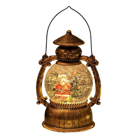 Luolandi Enchanting Cartoon Christmas Box Lamp: Retro Snowy Light present! old tree