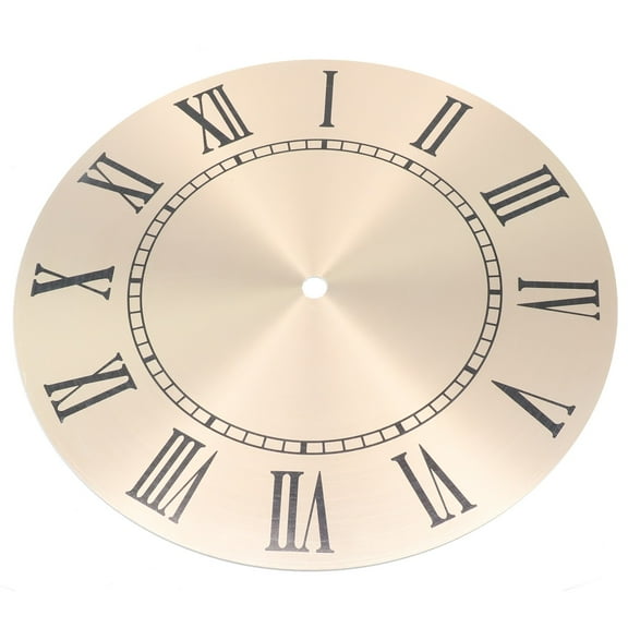 Luolandi Home Ornament Clock Dial Face DIY Aluminium Flat Profile Gold Background Outside 243MM Roman Numeral High Quality