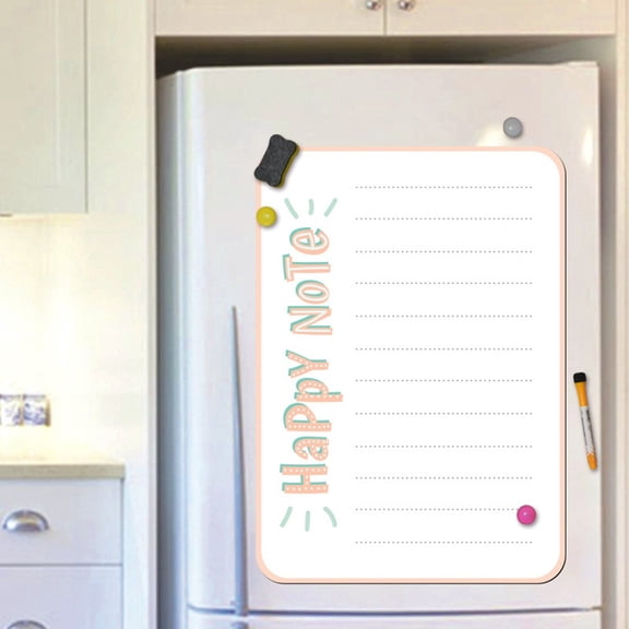 Luolandi Magnetic Dry Erase Board Fridge Markers White Board Sheet Kitchen Erasable Flexible Refrigerator Magnet Grocery Planner List CT012