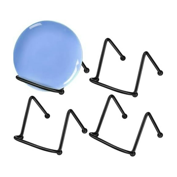 Luolandi Mini Metal Plate Holder Stands - Set of 4 for Pictures, Books & Collectibles Mini easel