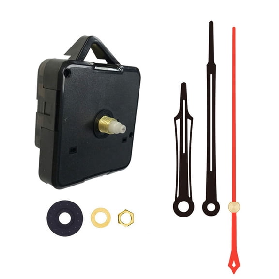 Luolandi No Ticking Sounds Clock Mechanism Kit Accurate Timekeeping Easy Installation Black+Red