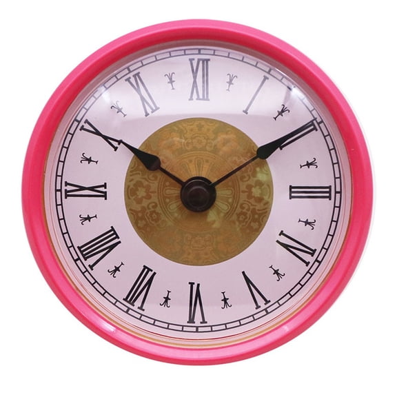 Luolandi Quartz Clock Insert 3 1/8 Inch Diameter Pink Blue Trim Easy Installation pink