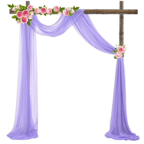Luolandi Wedding Arch Drape Chiffon Fabric Draping Curtain Drapery Ceremony Reception purple