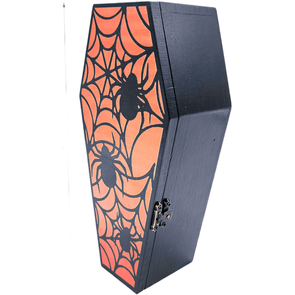 Luolandi Wooden Halloween Coffin-shaped Candy Box Storage Container boxes B