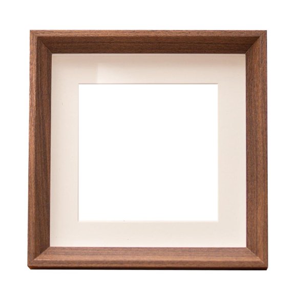 Luolandi Wooden frame, 12 inch square frame, showcase your memories Walnut color