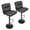 Luonavei Modern Bar Stools Set of 2 Counter Height Bar Stool with Back