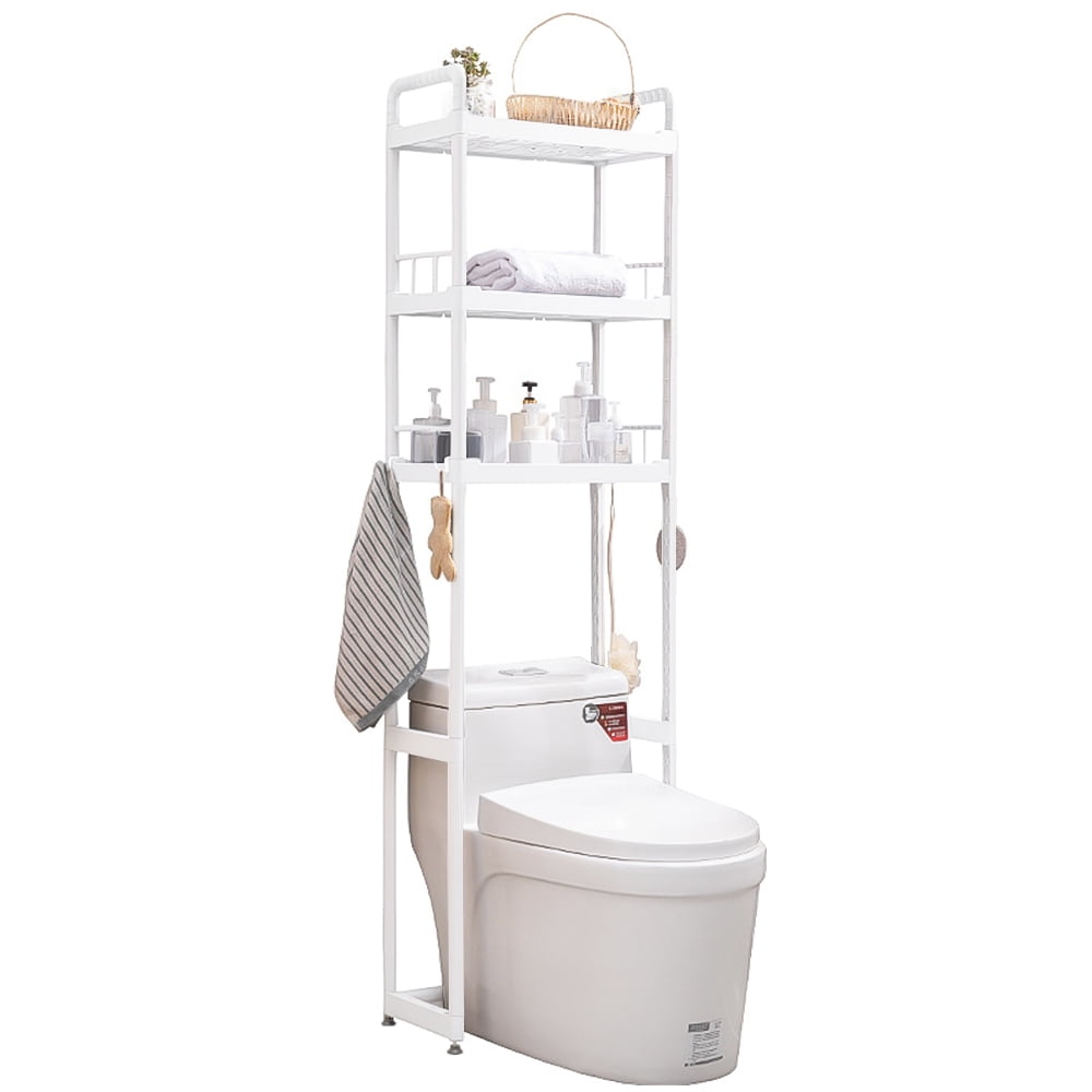Bamboo 3-Tier Over-The-Toilet Space Saver Organizer Rack Stable  Freestanding Over The Toilet Storage Bathroom Restroom Laundry Above Toilet  Stand