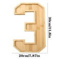 thumbnail image 1 of Luoshdecor 11.8"Wooden Number Charcuterie Fillable Board Box,Reusable Number Shaped Food Tray for DIY Craft Vegetable Candy Cake Party Decor Serving Plates (3), 1 of 5
