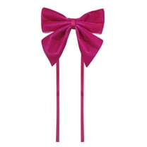 Luoshdecor 12 Pcs Velvet Ribbon Bows,Christmas Twist Tie Bows with Long Tie for Home Christmas Tree Party Supplies 3.9in