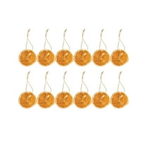 Luoshdecor 12Pcs Dried Orange Slices Hanging Ornaments ,Rustic Christmas Orange Slices with Rope, for Front Door Fireplace Wall Window Christmas Home DIY Decor