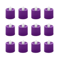 Luoshdecor 12Pcs Village Flameless Candles, Plastic Battery Operated Pillar Candle Christmas Decorations for Home Party, Winter Holiday, Gifts 1.8 in