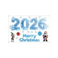 thumbnail image 1 of Luoshdecor 2026 Christmas Window Clings,New Years Eve Window Decorations,Santa,Wreath,Snowflake Stickers for Party Holiday Home Decor, 1 of 6