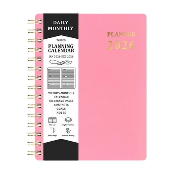 Luoshdecor 2026 Monthly & Weekly Planner,Portable JAN 2026 - DEC 2026 Planner ,12 Months Calendar for Home Office Supplies 6.1x8.2 in