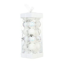 Luoshdecor 24 PCS Christmas Ball Ornaments,3.5cm/1.6" Glitter Shatterproof Mirror Christmas Balls,for Small Xmas Tree Decor Home Indoor Decor