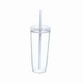 thumbnail image 1 of Luoshdecor 24oz/600ml Coffee Glass Tumbler with Straw,Lid Sealed Reusable Iced Coffee Cup for Tea ,Coffee,, 1 of 1