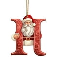 thumbnail image 1 of Luoshdecor 26 Letter Ornaments Christmas Tree Decoration,Acrylic Personalized Santa Claus Initial Letter Decor for Tree DIY Craft Christmas Fireplace Party(H), 1 of 7