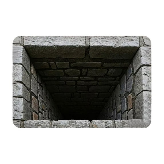 Luoshdecor 3D Optical Illusion Rug,Non Slip Visual Trap Opticals Illusions Hole Rug Doormat for Indoor & Outdoor, Home Decor