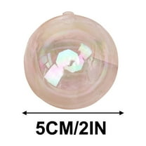 Luoshdecor 4Pcs Christmas Ball Ornaments, Christmas Tree Ball Iridescent Bubble Shatterproof Plastic Hanging Ball for Xmas New Year Birthday Cakr Party 2 in