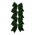 thumbnail image 1 of Luoshdecor 4Pcs Christmas Tree Bow ,5.9 in Flocked Ribbon Bow for Xmas Tree Decor, Fireplace, Staircase, Holiday Party & Wedding Decorations, 1 of 6
