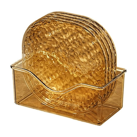 Luoshdecor 4Pcs Dessert Plates With Base,Clear Pinch Bowls for Cooking Prep, Reusable Plastic Plates for Cake and Fruit Tray Kitchen Home