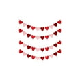 thumbnail image 1 of Luoshdecor 4Pcs Red and Pink Felt Heart Banner for Valentines Day,Heart DIY String Garland for Wedding Anniversary Birthday Party Decor, 1 of 7