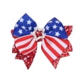 thumbnail image 1 of Luoshdecor 4th Of July Decorative Bows,Red White Blue Patriotic Giltter Bow for Gift Flower Indoor/Outdoor Decor, 1 of 6