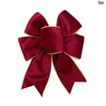 thumbnail image 1 of Luoshdecor 5Pcs Christmas Wreath Bows, Velvet Bow for Wreath Golden Edged Vintage Xmas Crafts Bow Ornament for Christmas Decorations, 1 of 6