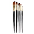 thumbnail image 1 of Luoshdecor 5Pcs Paint Brushes Set for Acrylic,Nylon Hair Brushes for Watercolor and Oil Painting, 1 of 6