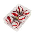 thumbnail image 1 of Luoshdecor 6 Pcs Christmas Ball Ornaments,Red White Elf Balls Swirl Candy Hanging Ball for Xmas Swirl Hanging Ornaments Decor, 1 of 9
