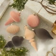 thumbnail image 1 of Luoshdecor 6 Pcs Velvet Christmas Finial Ornament,6 Style Simple Shatterproof Finial Christmas Decoration for Xmas Trees Drop Home Party, 1 of 2