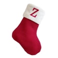 thumbnail image 1 of Luoshdecor 7in Mini Red Stocking,Initial Letter Knit Embroidered Stockings Soft Cuff, Christmas Tree Fine Weave Stockings for Fireplace or Party Decor (Z), 1 of 7
