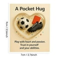 thumbnail image 1 of Luoshdecor A Pocket Hug Soccer Ball Gift Card,Heart-Shaped Sport Inspirational Card,Gifts for Friends Family Women Men, 1 of 2