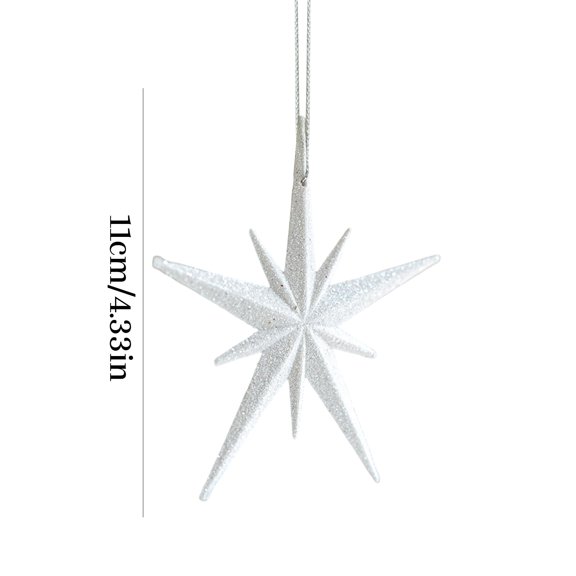 Luoshdecor Acrylic Glitter Reindeer Ornaments for Christmas Tree,White Hanging Figurine Pendant for Home Xmas Tree Party Supplies