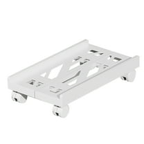 Luoshdecor Adjustable Mobile CPU Stand,Ventilated Computer Tower Stand with 4 Caster Wheels,for PC Gaming Desks Office Gameroom