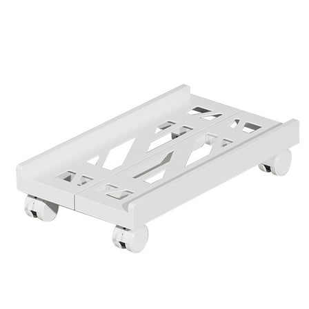 Luoshdecor Adjustable Mobile CPU Stand,Ventilated Computer Tower Stand with 4 Caster Wheels,for PC Gaming Desks Office Gameroom