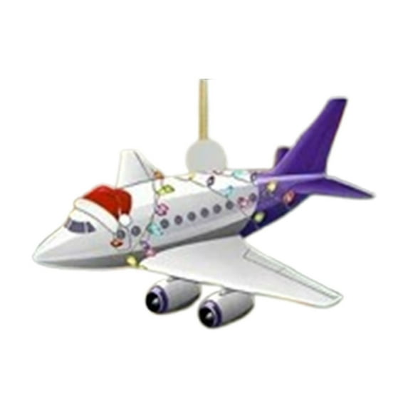 Luoshdecor Airplane Christmas Ornament,Winter Acrylic Airplane Hanging Xmas Tree Decorations for Party Holiday Decor 3.14 in
