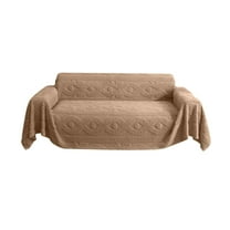 Luoshdecor Anti Slip Chair Sofa Cover,Jacquard Velvet Couch Slipcover for 2 Seater Couches with Armrest, Furniture Protector for Pets