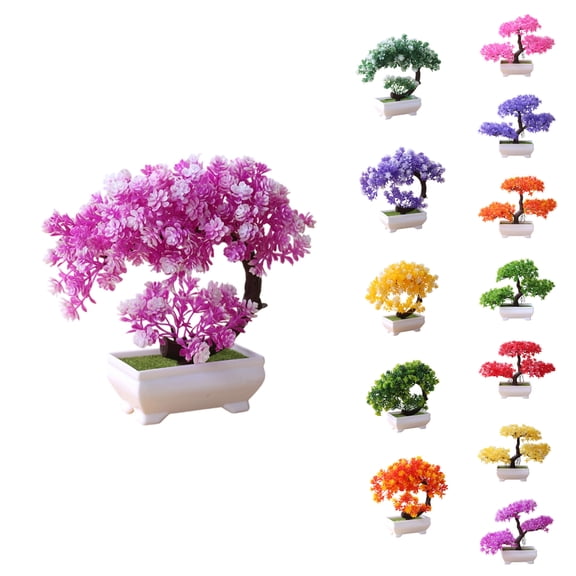 Luoshdecor Artificial Bonsai Pot,Cloud Pine Bionic Plant Pot,Tabletop Decoration for Garden Home Office Bathroom Shelf