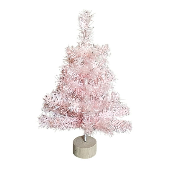 Luoshdecor Artificial Christmas Tree,Pink Tabletop Christmas Tree with Stand,Xmas Gift for Indoor Holiday Home Decoration 17.7 in