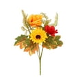 thumbnail image 1 of Luoshdecor Artificial Flowers Fake Fall Leaves Stems with Sunflowers,Rose ,Autumn Flowers for Vase Thanksgiving Harvest Decoration, 1 of 6
