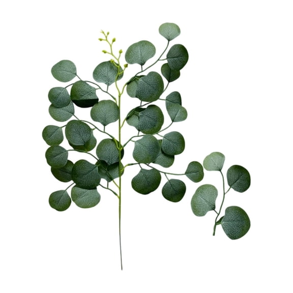 Luoshdecor Artificial Greenery Stems,20" Green Leaf Branches Faux Pick for Vase Filler Home Office Table Decor (Eucalyptus Leaves)