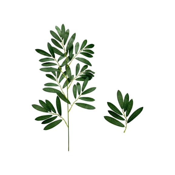 Luoshdecor Artificial Greenery Stems,20" Green Leaf Branches Faux Pick for Vase Filler Home Office Table Decor (Olive Leaves)
